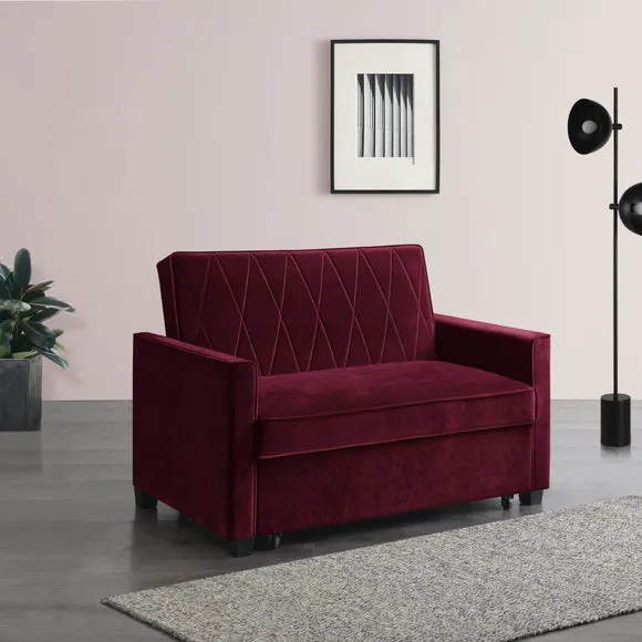 Serena Velvet 2 Seater Sofa Bed 4