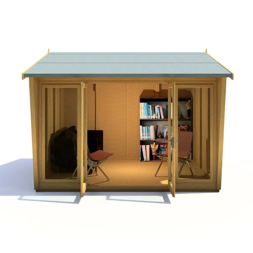 Shires Burghclere 10 x 10 Feet Summerhouse - L358.6 x W320.8 x H250 cm in Light Brown 4