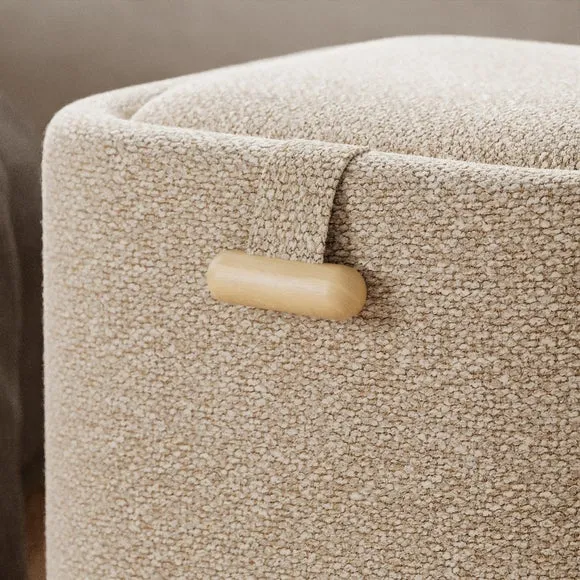 Pebble Boucle Tray Table Storage Footstool 5