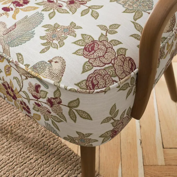 Eliza Aspley Print Textured Weave Wooden Occasional Chair 4