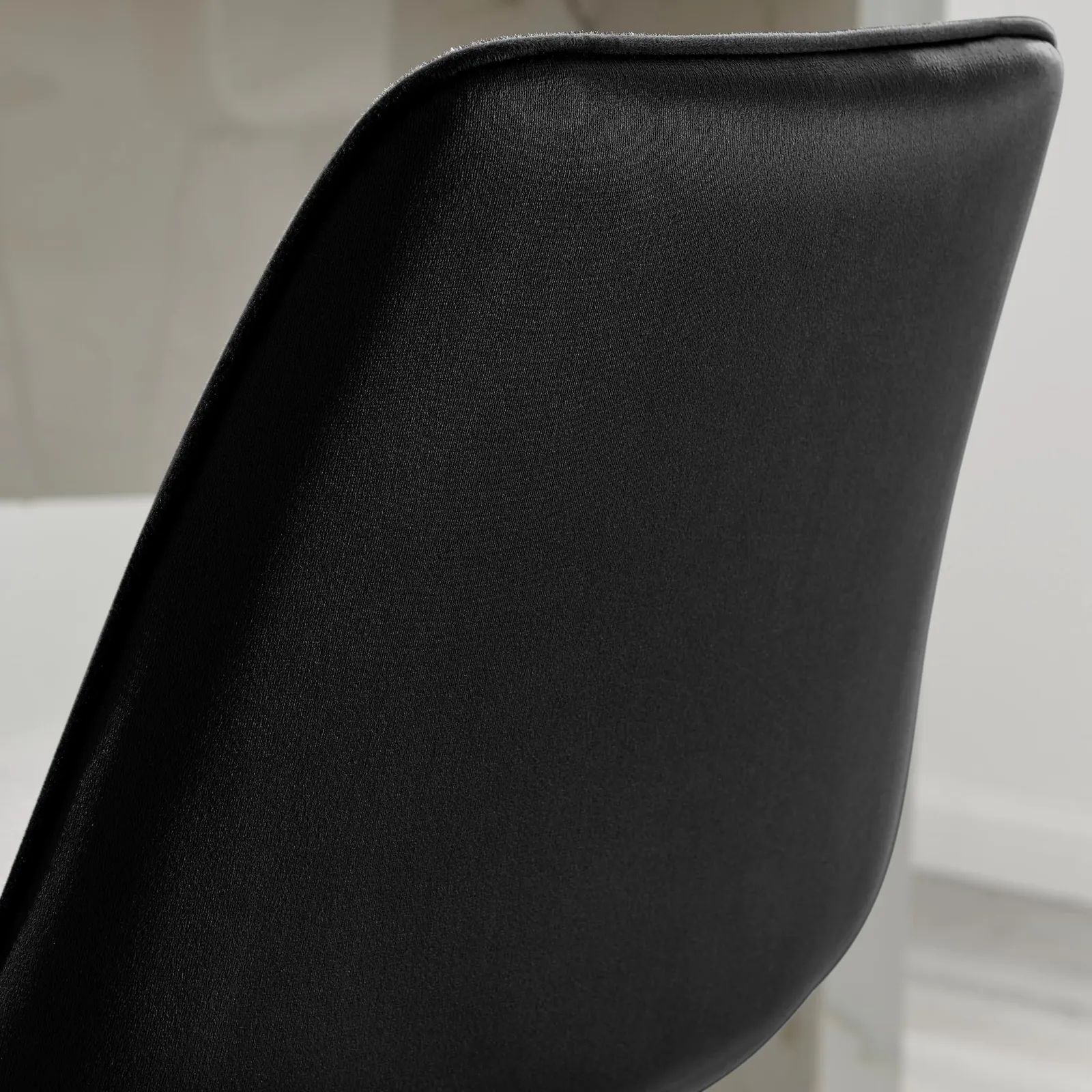 FurnitureboxUK Pesaro Set of 2 Velvet Black Legs Counter Stools 4