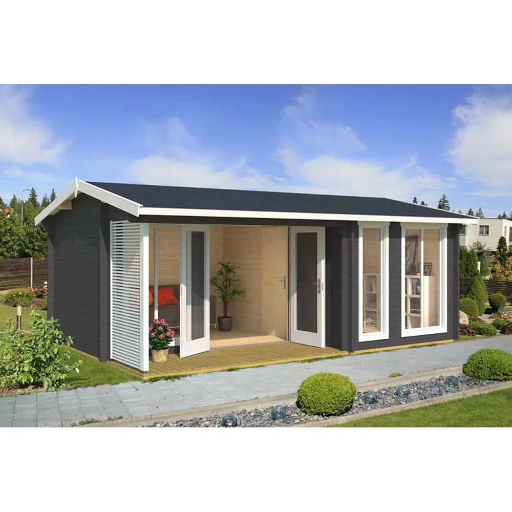 Lasita Maja Ltd Montrose 44-Log Cabin, Home Office - L615xW429.7xH250.8 cm in Light Tan 4