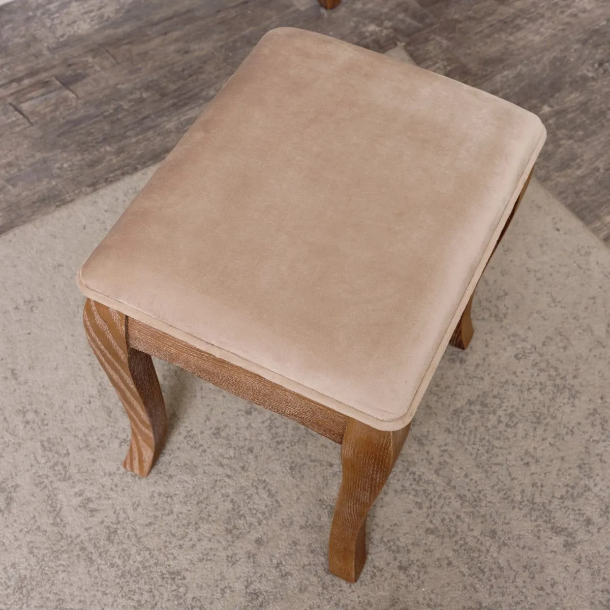 Melody Maison Dark Wood Dressing Table Stool - Ashwell Range in Dark Brown 4