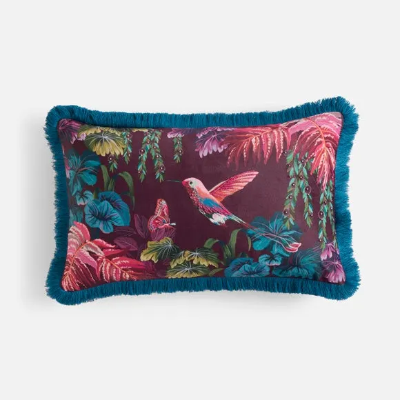 Bright Rainbow Birds Rectangle Cushion 3