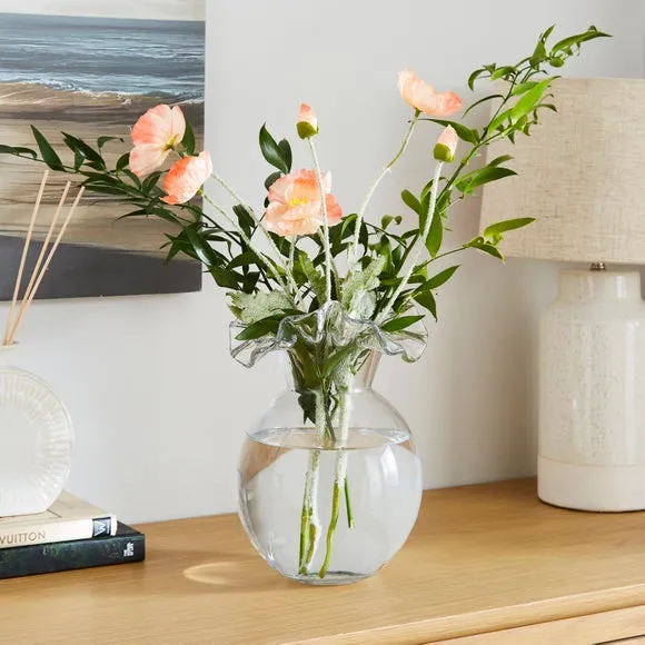 Handkerchief Clear Glass Vase