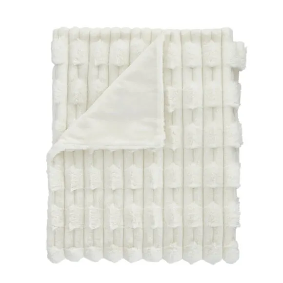 Bianca So Soft Carved Faux Fur Throw Blanket 150cm x 200cm 5