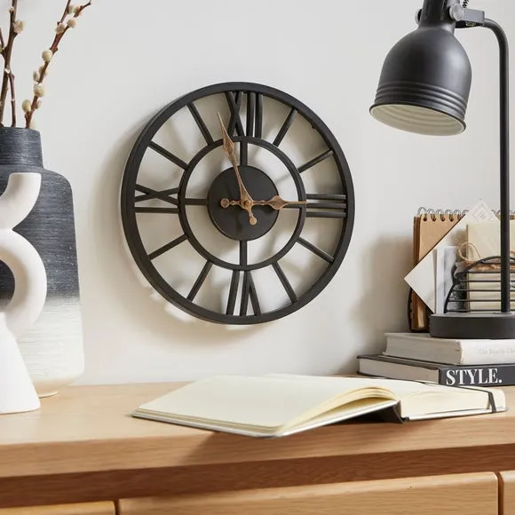 Skeleton Industrial Indoor Outdoor Wall Clock 1