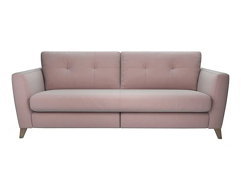 Hermione 4 Seater Fabric Sofa - Cotton Candy