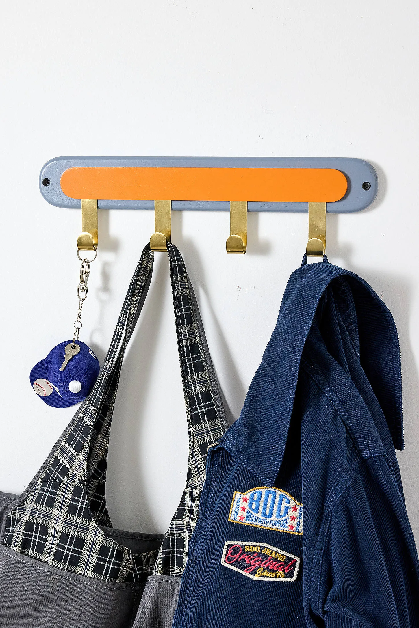 Orange & Blue Two-Tone Metal Wall Hook - Orange