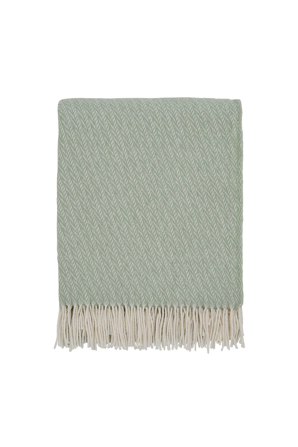 Murmur 'Cara' Wool Throw in Light Green