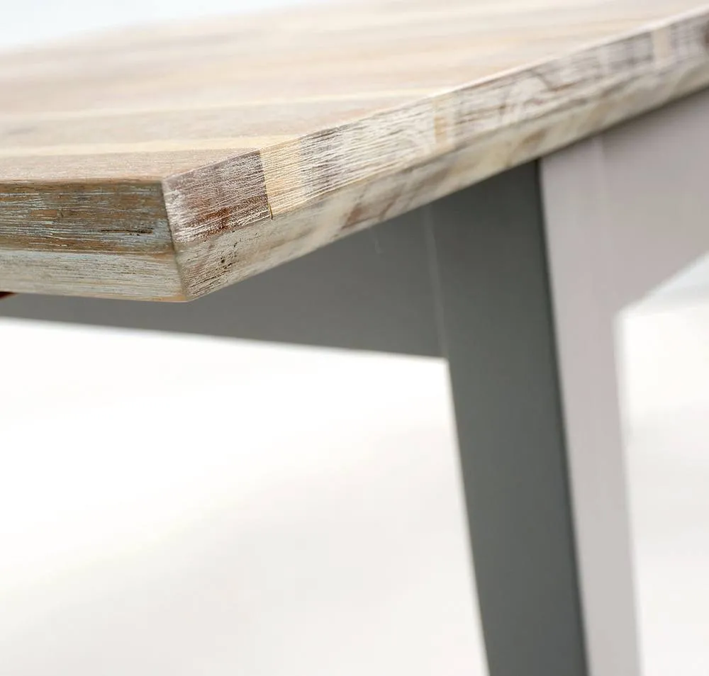 Statement Furniture Florence Rectangle Extendable Kitchen Dining Table in Light Grey 6