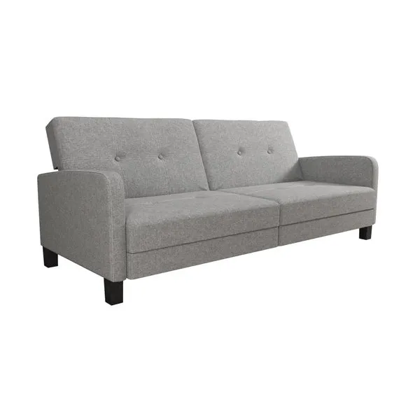 Boston Linen Grey Double Sofa Bed 3