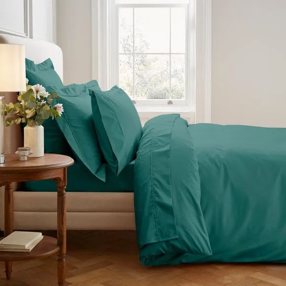 Dorma Crisp & Fresh 400 Thread Count Egyptian Cotton Percale Flat Sheet 1
