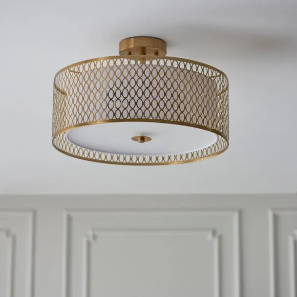 Return - Vogue Toina 3 Light Flush Ceiling Light, Flush 2