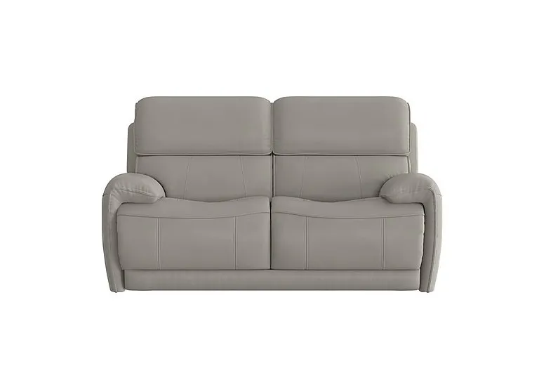 Link 2 Seater Leather Sofa - Silver Grey