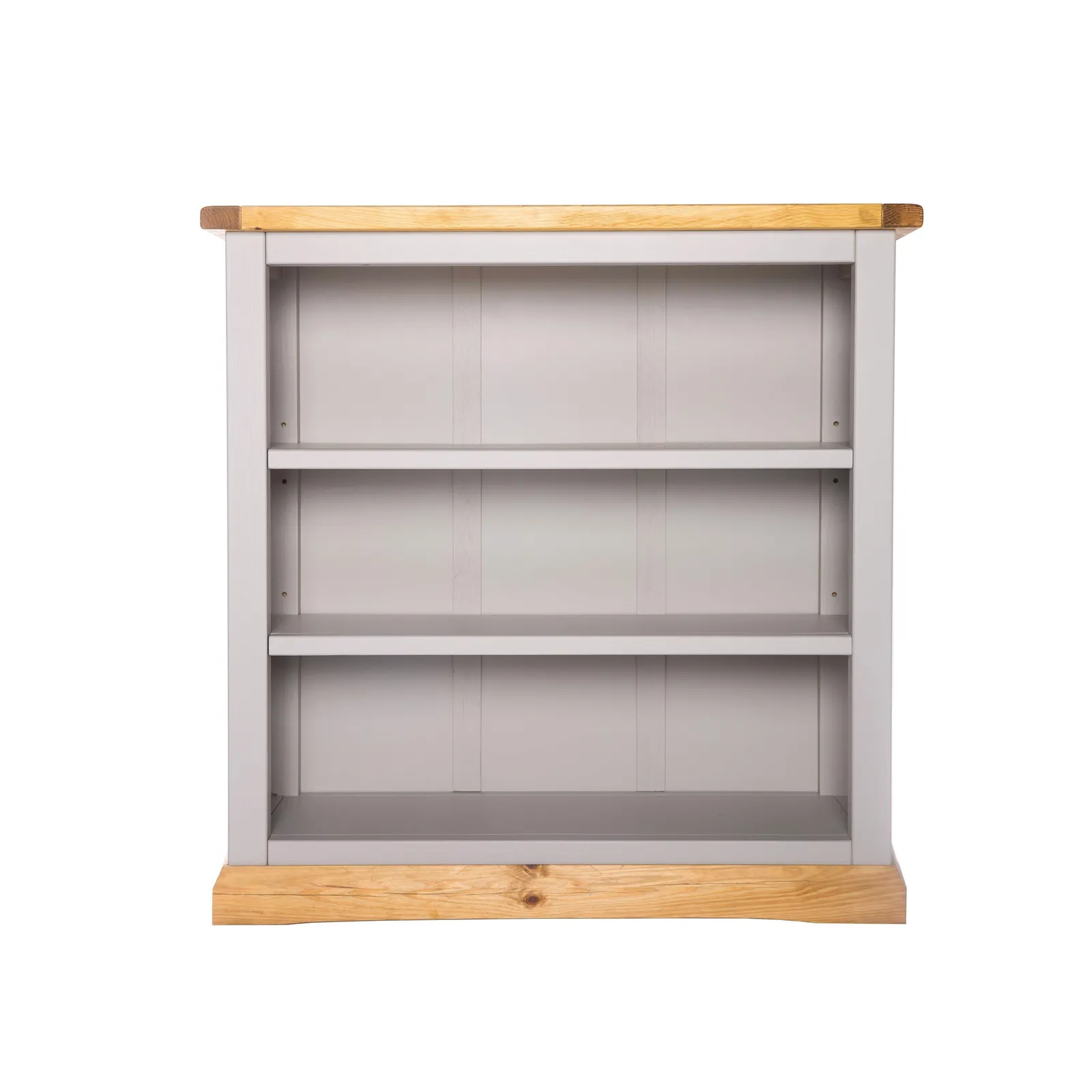 Cabinet Bits Bookcase with plinth 90x90x30cm in Light Grey 1