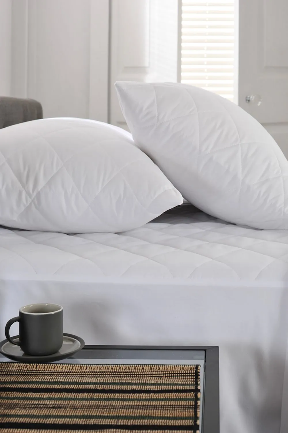 The Lyndon Company Easy Wash Quilted Mattress Protector | Deyongs 1846 in White