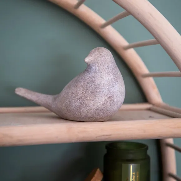Stone Effect Perched Bird Ornament