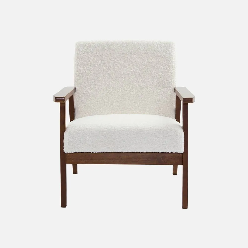 sweeek Armchair & 2-seater Sofa In Hevea Wood in Cream 2