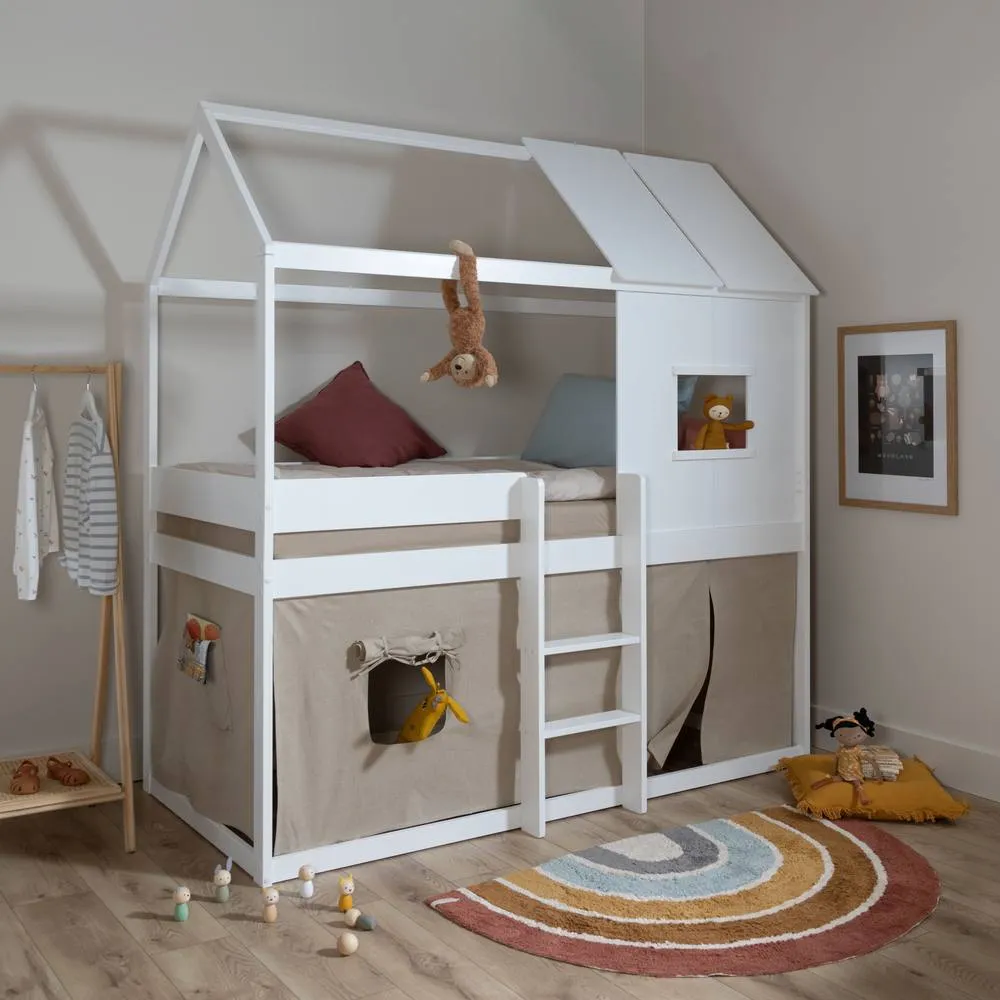 Nöa and Nani Luka Treehouse Midsleeper Bed in White 3
