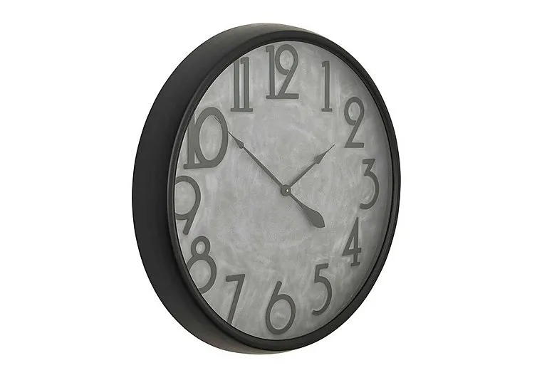 Beton Black Wall Clock