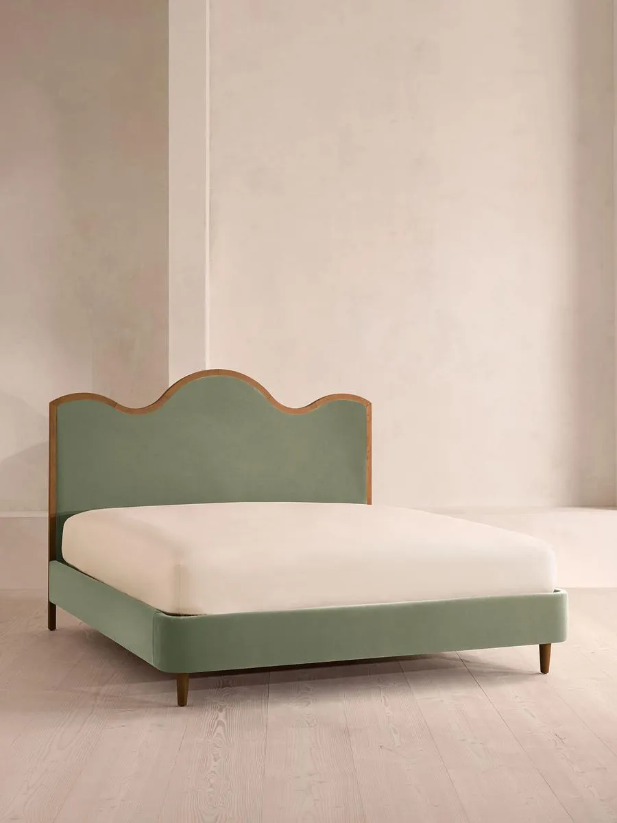Aubrey Bed, Super King, Velvet, Seafoam