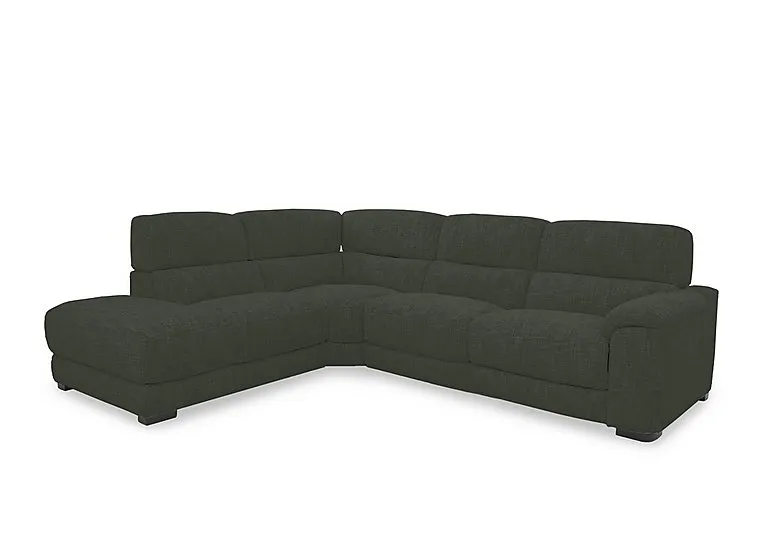 Nova Fabric Left Hand Facing Chaise End Sofa - R352 Forest Green