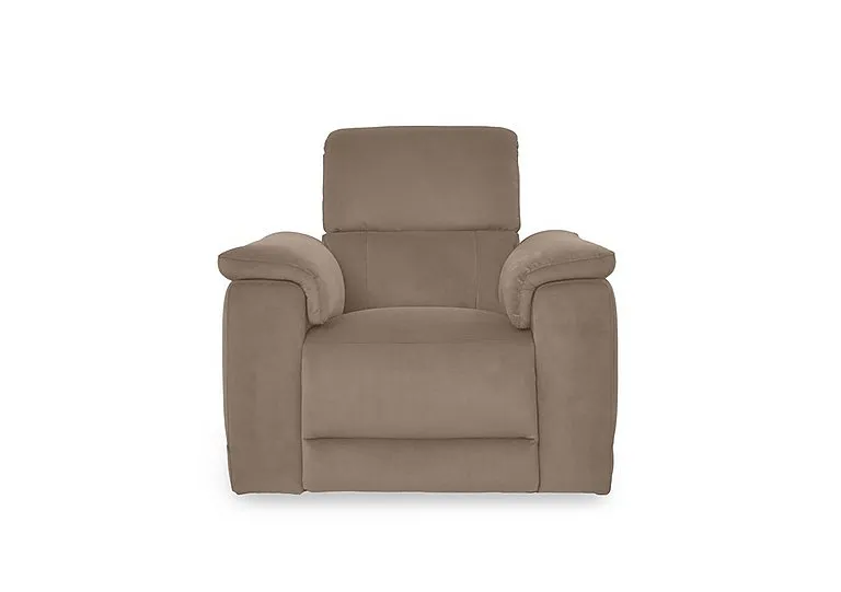 Genius Fabric Power Recliner Chair with Power Headrest and Bluetooth Speakers