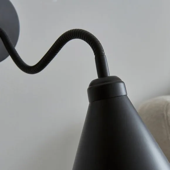 Newton Industrial Goose Neck Adjustable Plug In Wall Light 3