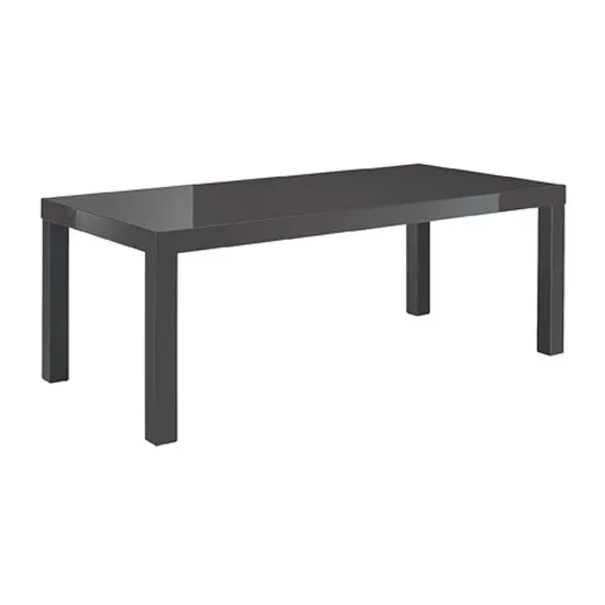 Curio Contemporary Coffee Table In Charcoal High Gloss