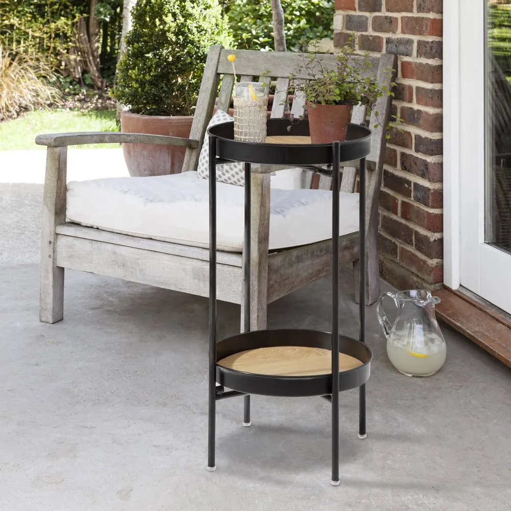 Nöa and Nani Solna Garden Patio Occasional Side Table in Black