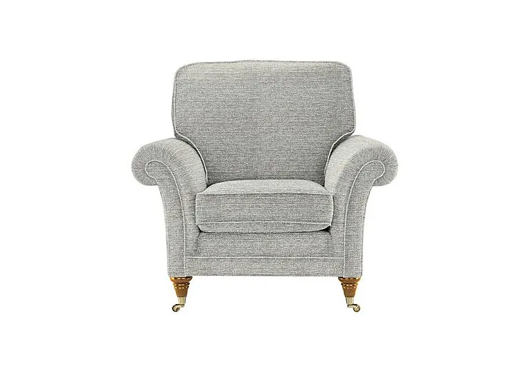 Burghley Fabric Armchair - Caledonian Silver
