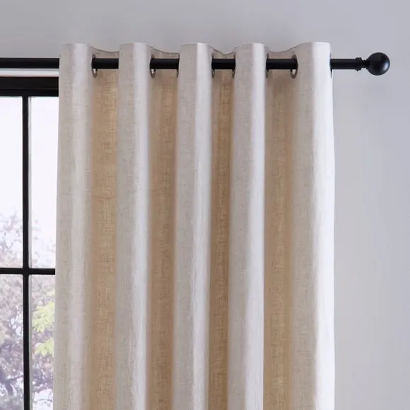 Linen Blend Eyelet Curtains
