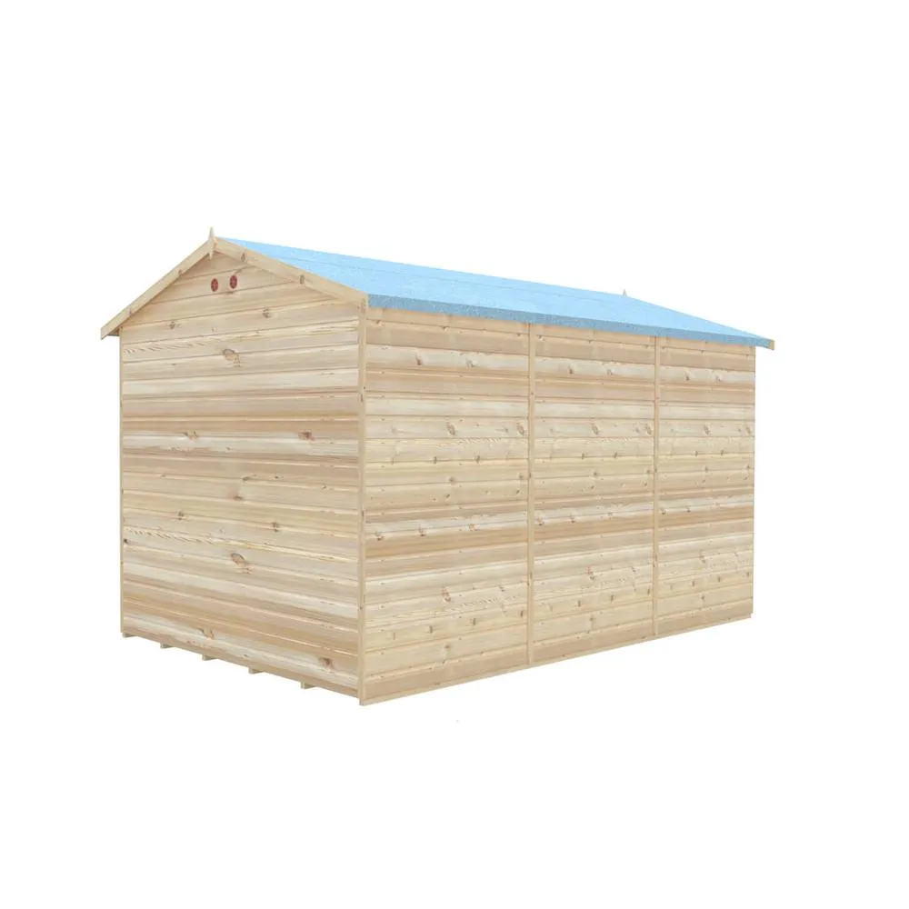 Shires Mayfield 12 x 8 Summerhouse - Wood - L239 x W357 x H2229 cm in Light Brown 4