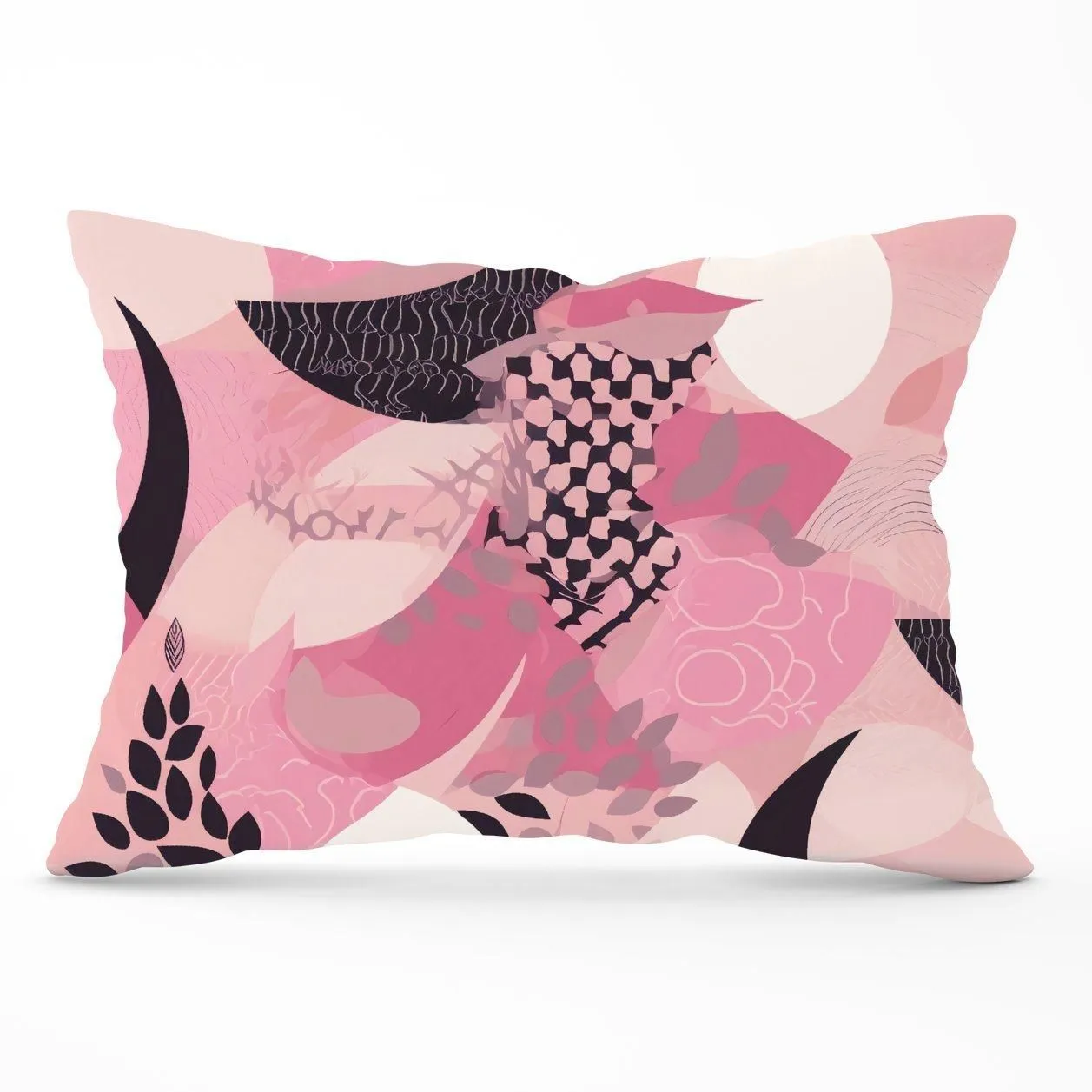 Warren Reed - Designer Abstract Pink Moon Pattern Cushions