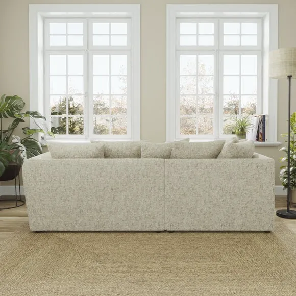 Blake Curved Arm Chunky Chenille Corner Chaise Sofa 3