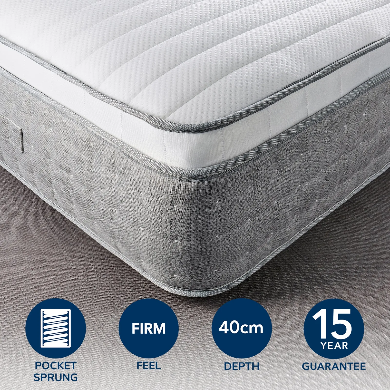 Hotel Gel Pillow Top 3500 Pocket Sprung Mattress White