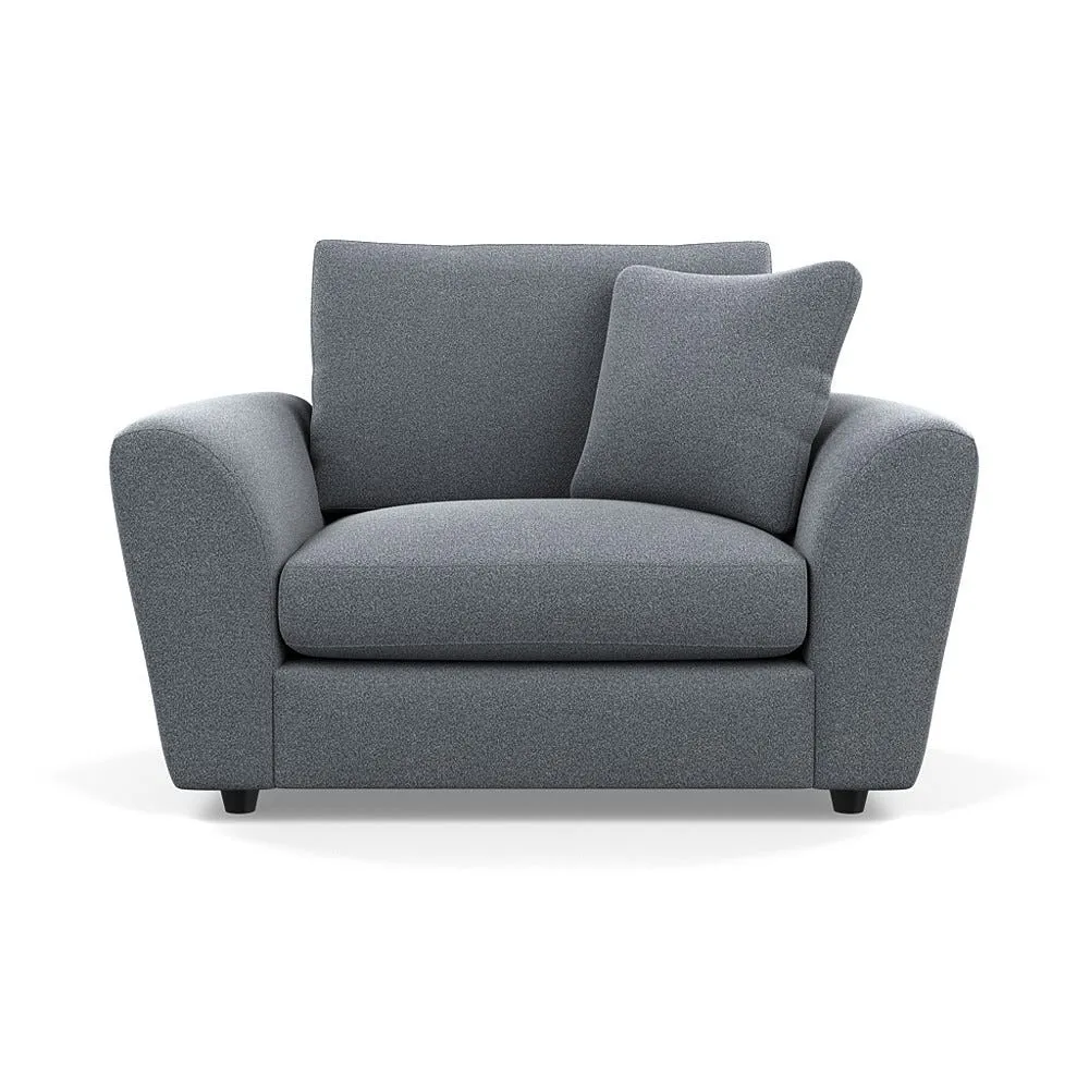 Heal's Snooze Loveseat Boucle Steel Black Feet 1