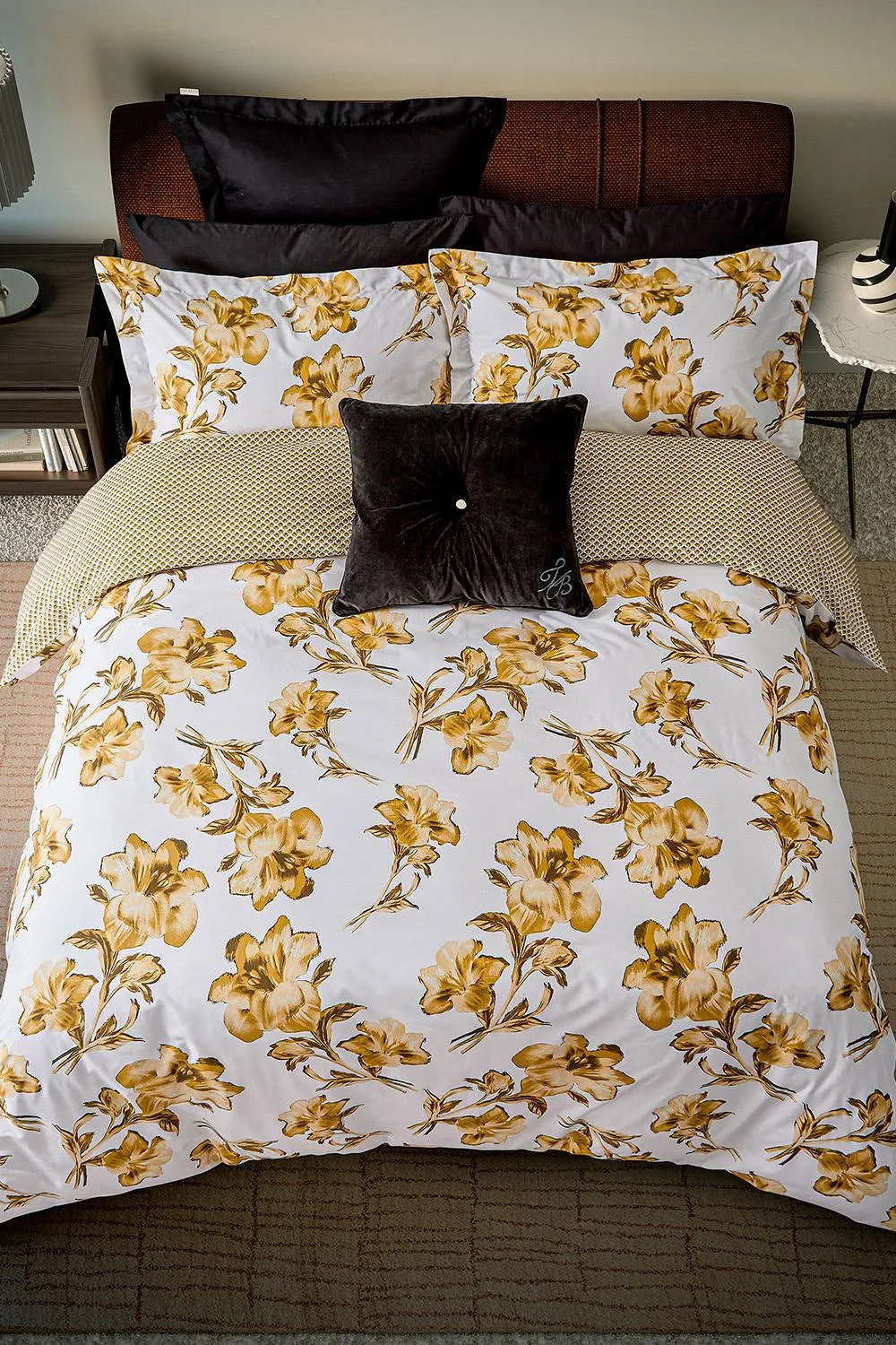 Ted Baker 'Midnight Garden' Cotton Duvet Cover Set in Cream