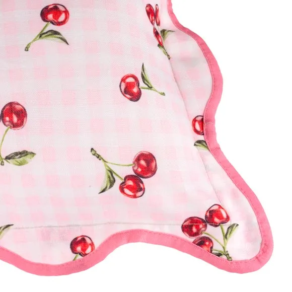 Fruits Cherries Outdoor Square Cushion 2
