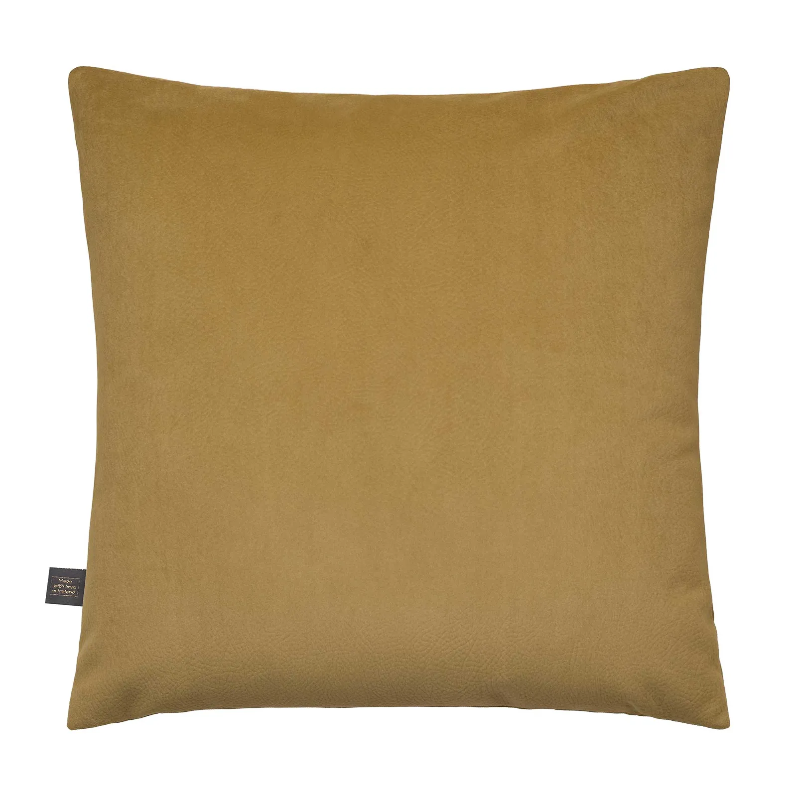 Mustard Faux Suede Cushion, Square, Yellow Polyester | Barker & Stonehouse 5