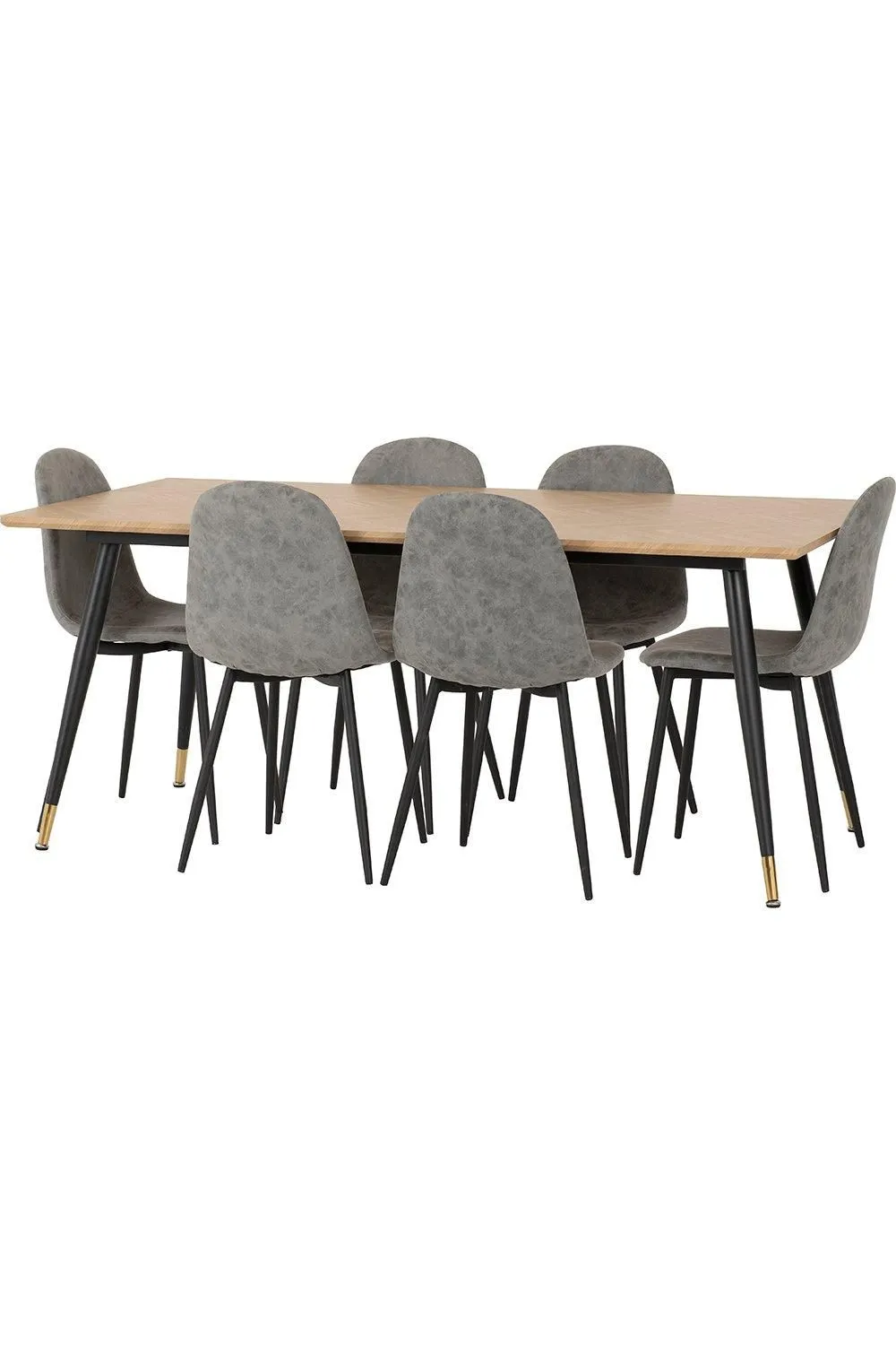 Seconique Hamilton Large Dining Set with Athens Chairs in Grey 2