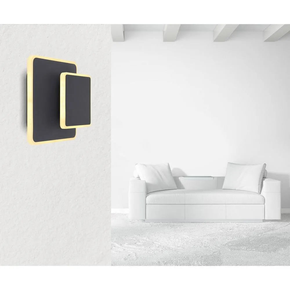 Netlighting Many Integrated LED Wall Lamp Black 2x LED 3000K 6
