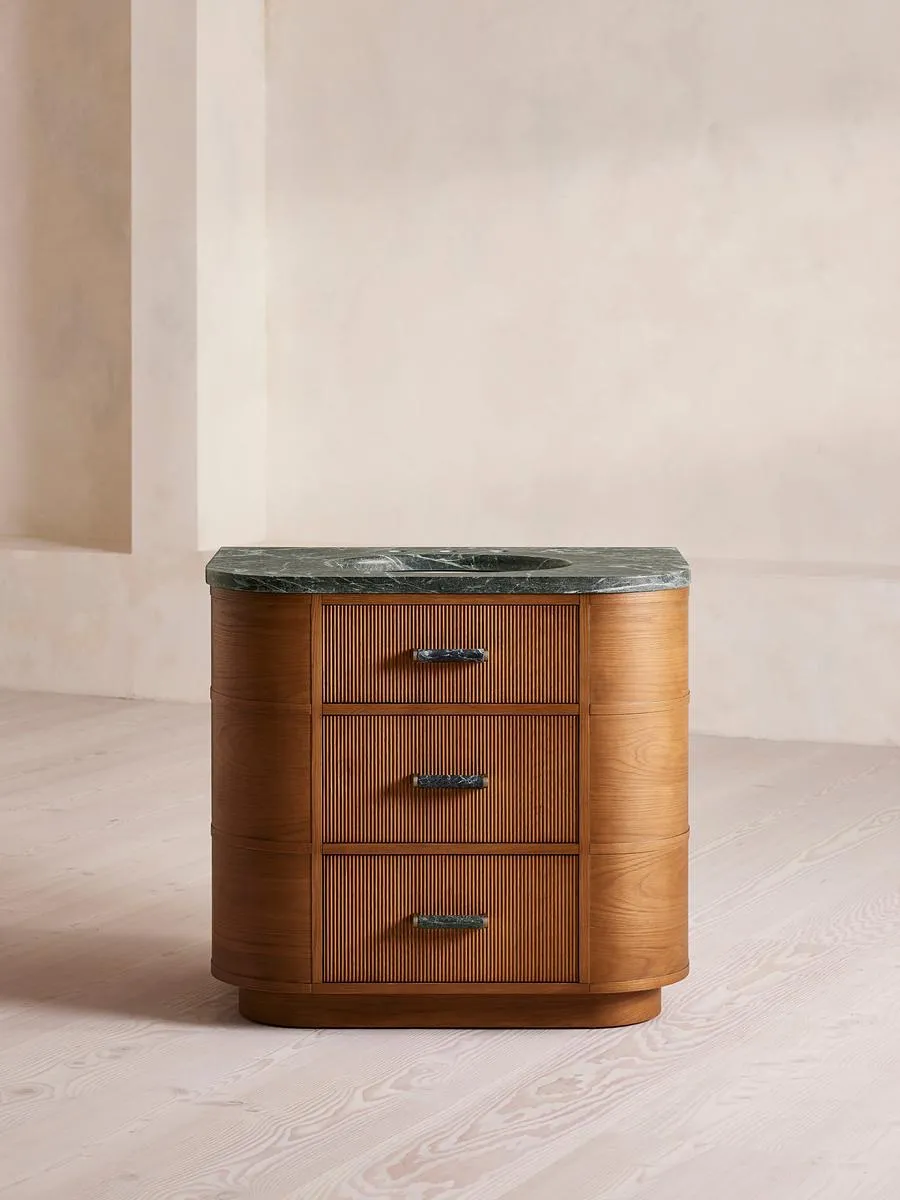 Witley Single Vanity Unit, Napoli Green Marble