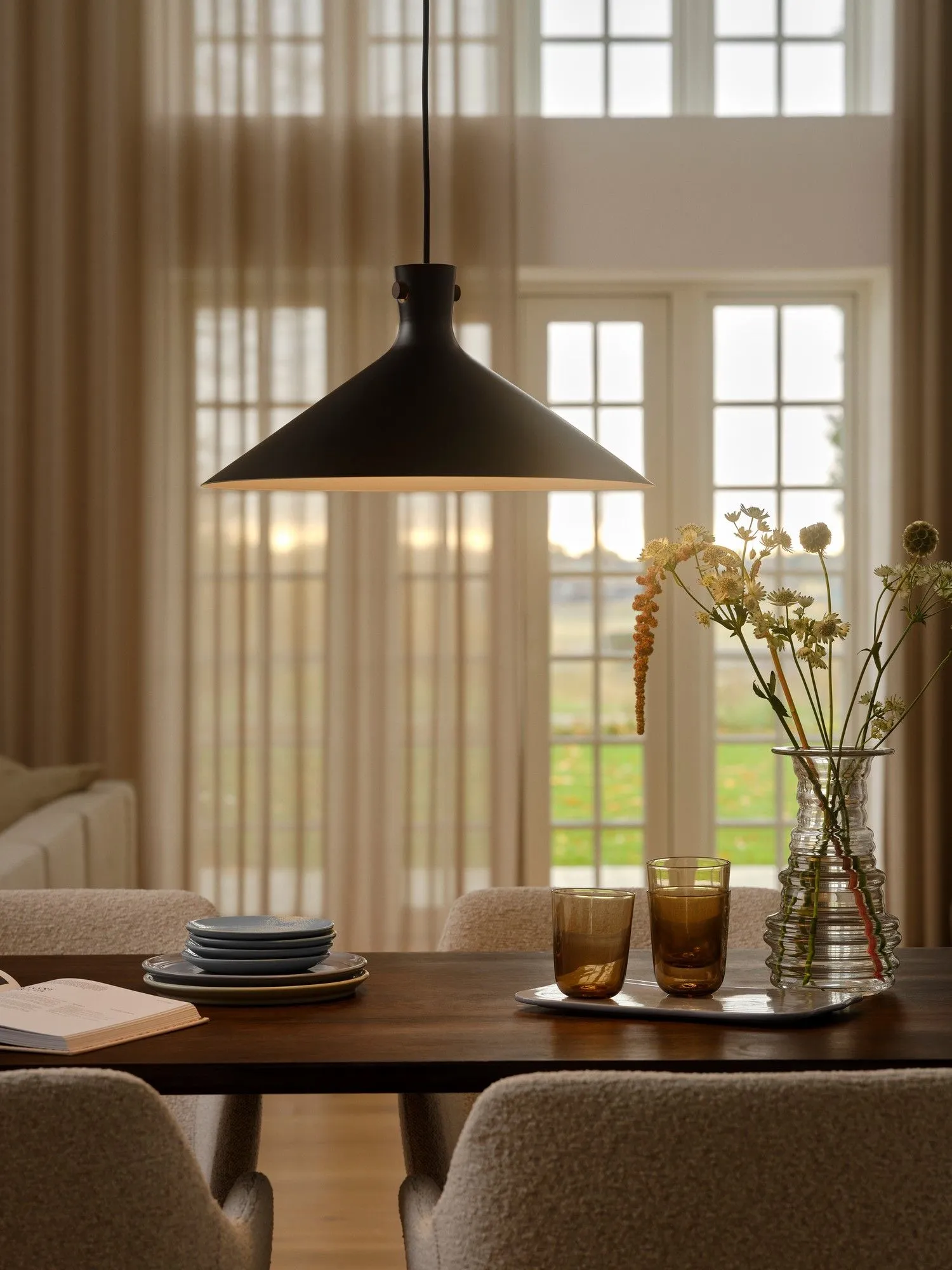Nordlux Dorina Pendant Light Black Metal Dining Room E27 Mains 45cm 6