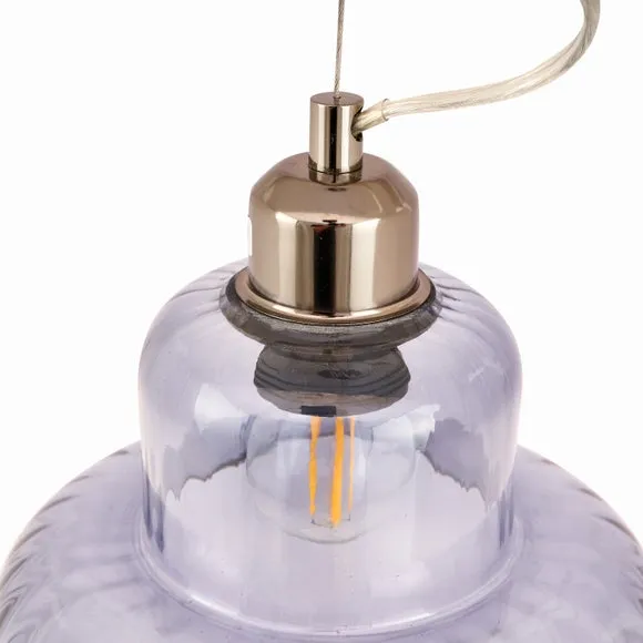 Porto Optic Glass Tapered Pendant Light 6