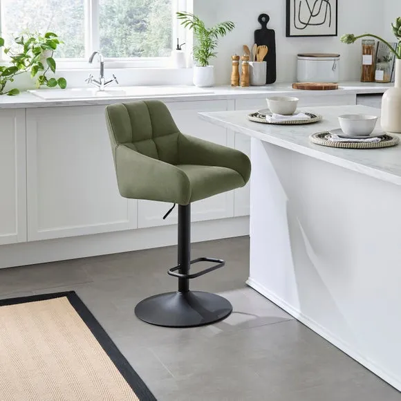 Jase Adjustable Height Barstool, Faux Leather 1