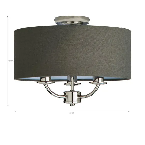 Preston 3 Light Flush Ceiling Light 6