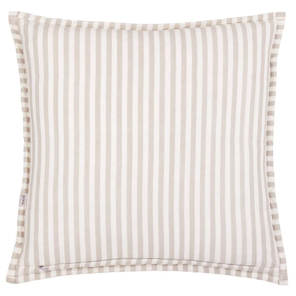 Yard Hebden Striped 100% Cotton Cushion in Natural 4