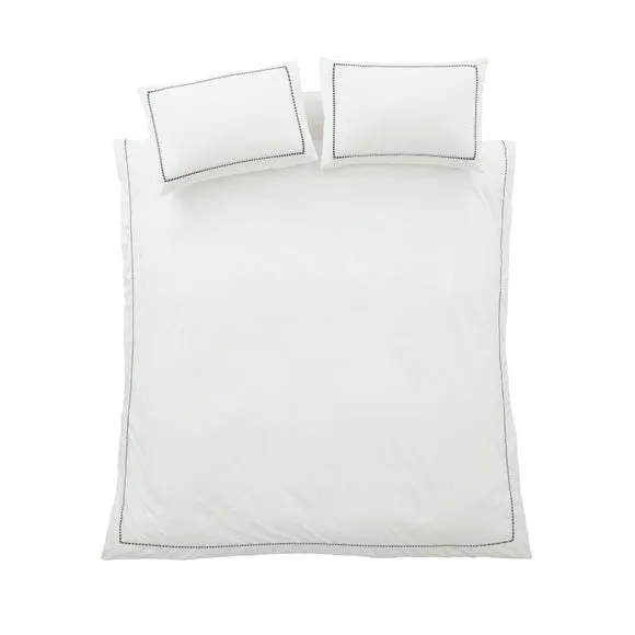 Bianca Contrast Trim 100% Cotton Duvet Cover & Pillowcase Set 6